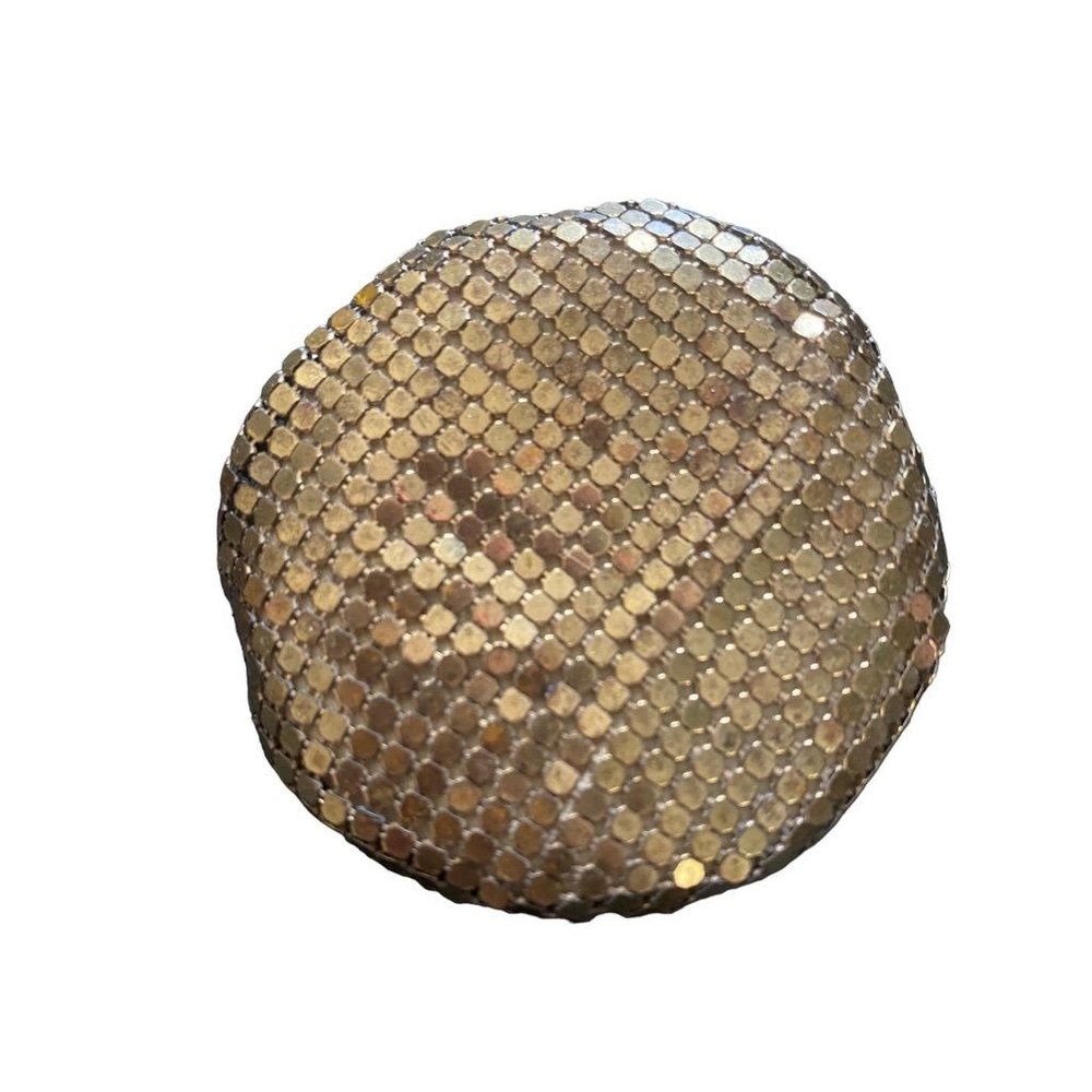 Antique Art DEco Evans Gold Mesh Powder Copact Collectible